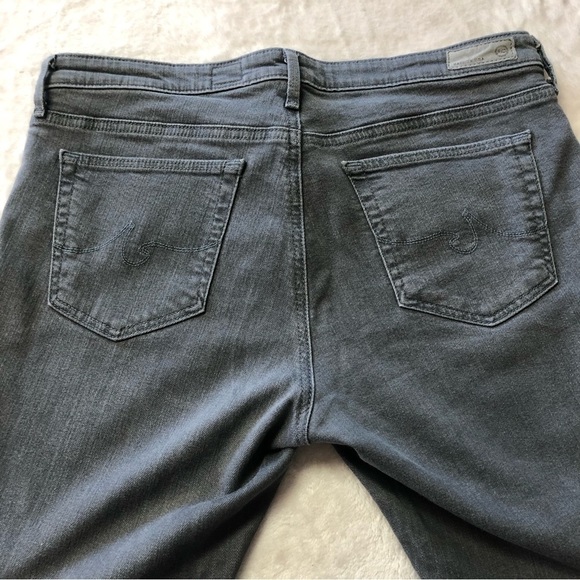 AG Adriano Goldschmied The Stevie Ankle Slim Straight Grey Jean Petite 32 - Picture 3 of 10